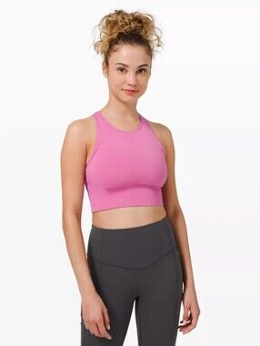Lululemon Ebb To Train Pink Sports Bra Size 6